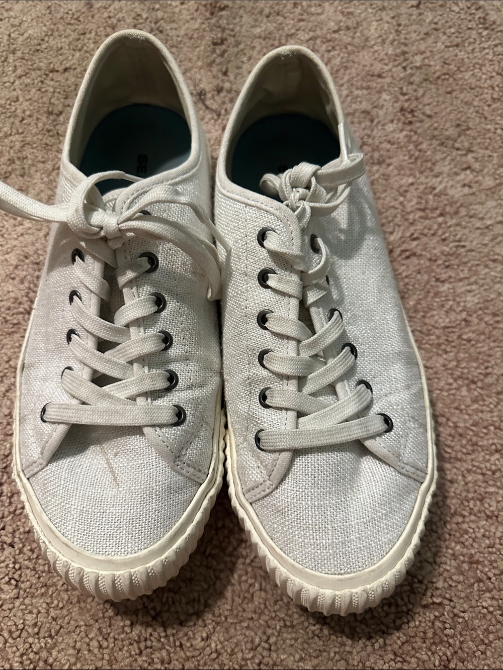 SeaVees White Canvas Low-Top Sneakers